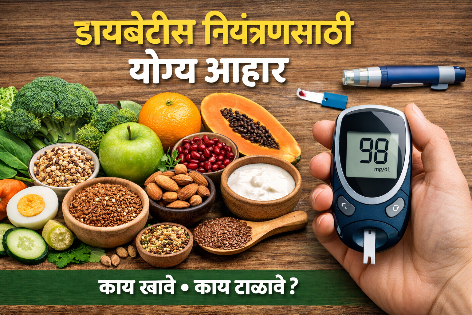 डायबेटीस नियंत्रणासाठी आहार: काय खावे आणि काय टाळावे?